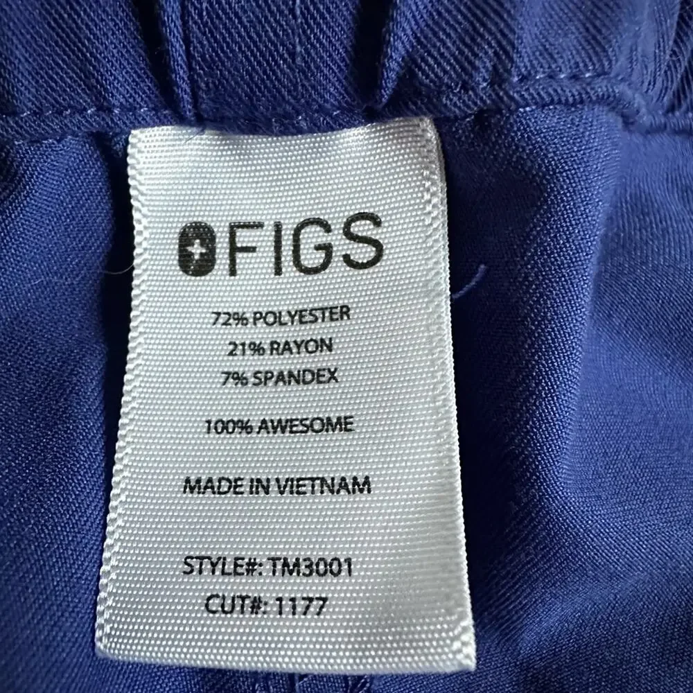 Figs Men's Cairo Cargo Scrub Pants Technical Collection TM3001 Blue Medium